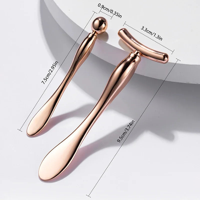 Eye/Face Cream Applicator Cosmetic Spatula Beauty Spoon Roller Massage Stick Anti Wrinkle Facial Lifting Alloy Face Skin Care