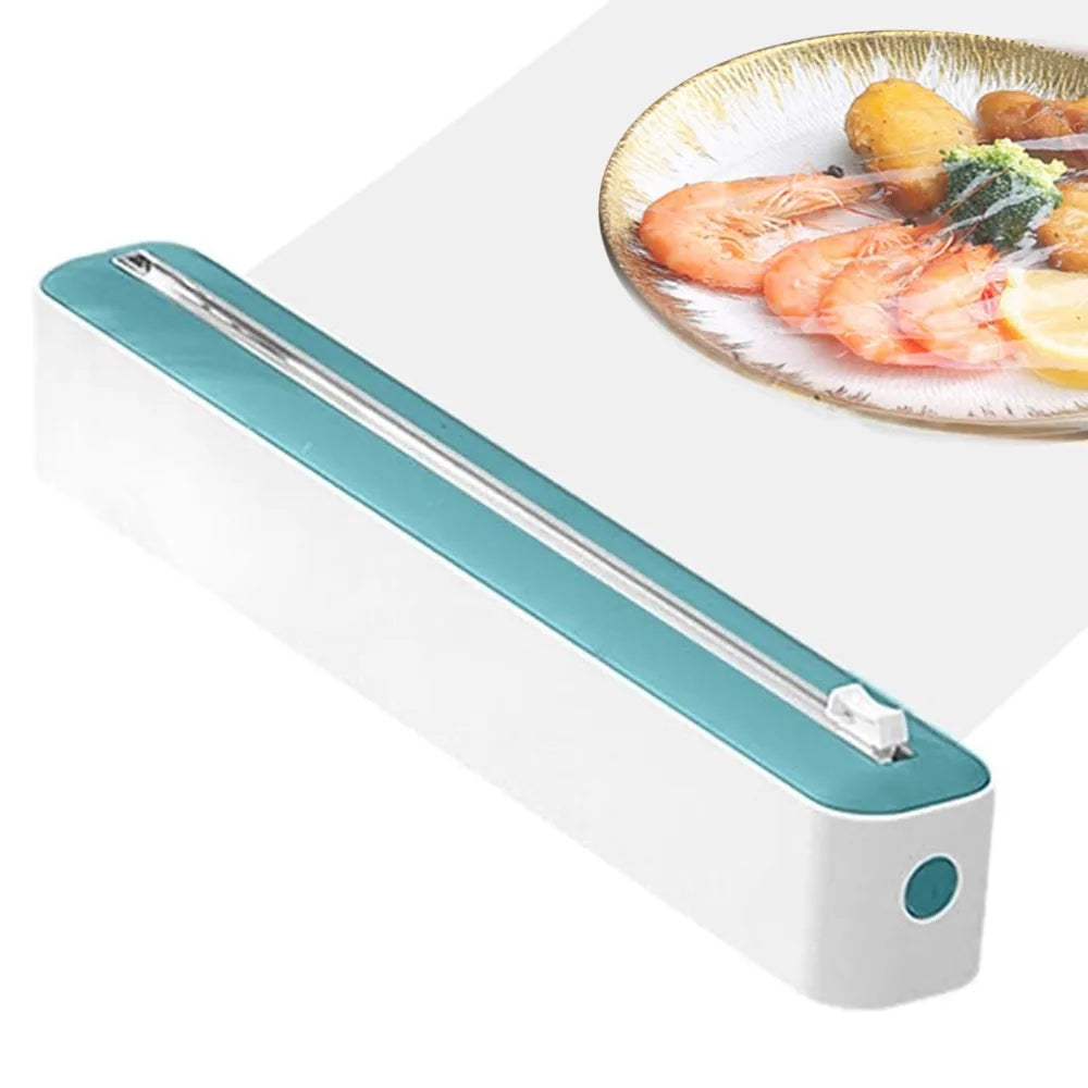 High-Quality 2-in-1 Cling Film Dispenser Easy To Use Kitchen Accessories Wrap Dispenser Multi-Functional Cutter Storage Box