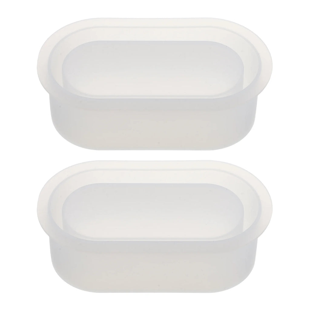 2Pcs Silicone Planter Molds Oval Shape Flowerpot Mold Resin Concrete DIY Pot Mold for Succulent Indoor Garden Decor
