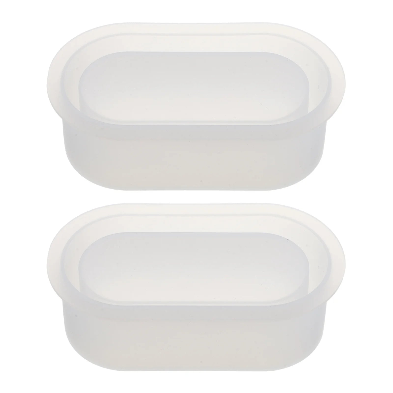 2Pcs Silicone Planter Molds Oval Shape Flowerpot Mold Resin Concrete DIY Pot Mold for Succulent Indoor Garden Decor