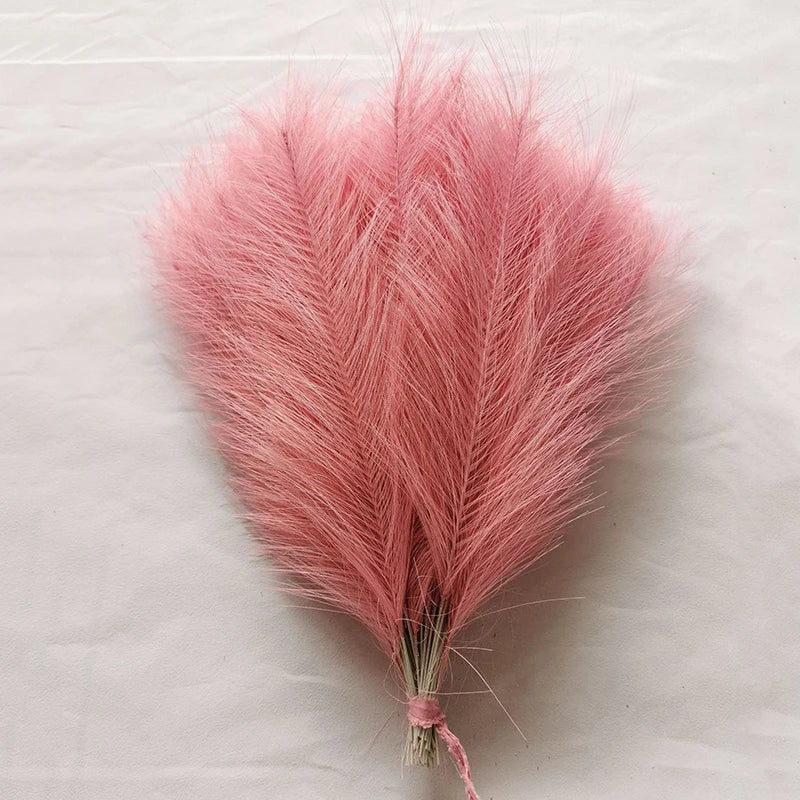 10/20pcs Simulated Reed Feather Pampas Grass Home Porch Wedding Party Garden Decoration Flower Vase DIY Accessories False Plant