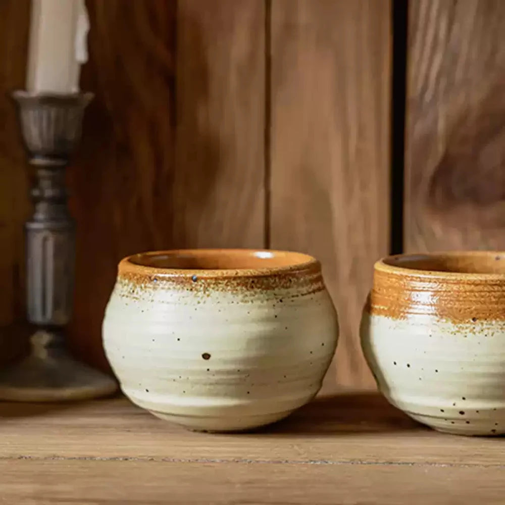 Household Ceramic Soup Pot Japanese Vinatge Creative Round Porcelain Tableware Lunch Egg Milk Dessert Bowls Kitchen Supplies