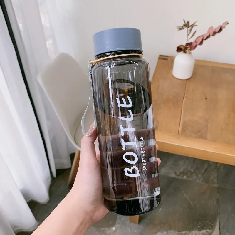 Portable 1000ML Water Bottle Outdoor Sports Bike Safety PC Plastic BPA Free Drinkware Tea Cup Birth Gift Men Adults Leak-proof