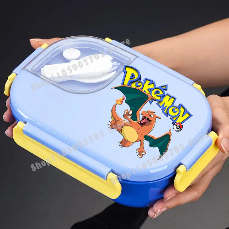 Pikachu Pokemons Girl Boy Cartoon Lunch Boxs Student Charmander Portable Bento Case Insulated Lunch Box Kids Birthday Cute Gift