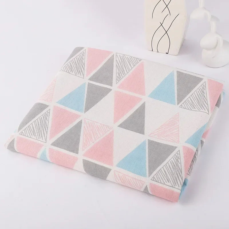 Printed Linen Cotton Fabric Cloth For Curtain Christmas Home Tablecloth Table Runner Pillow Cushion Handwork Sewing Placemat Bag