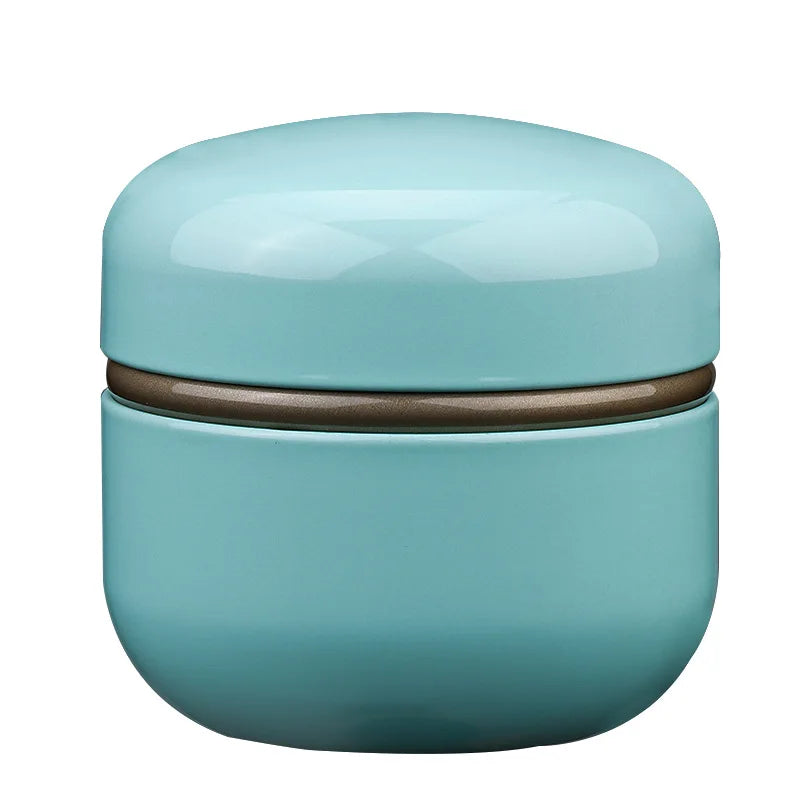 50g Electroplated Tinplate Tea Storage Tin - Airtight Metal Canister for Coffee/Candy/Spices,Refillable Empty Container with Lid