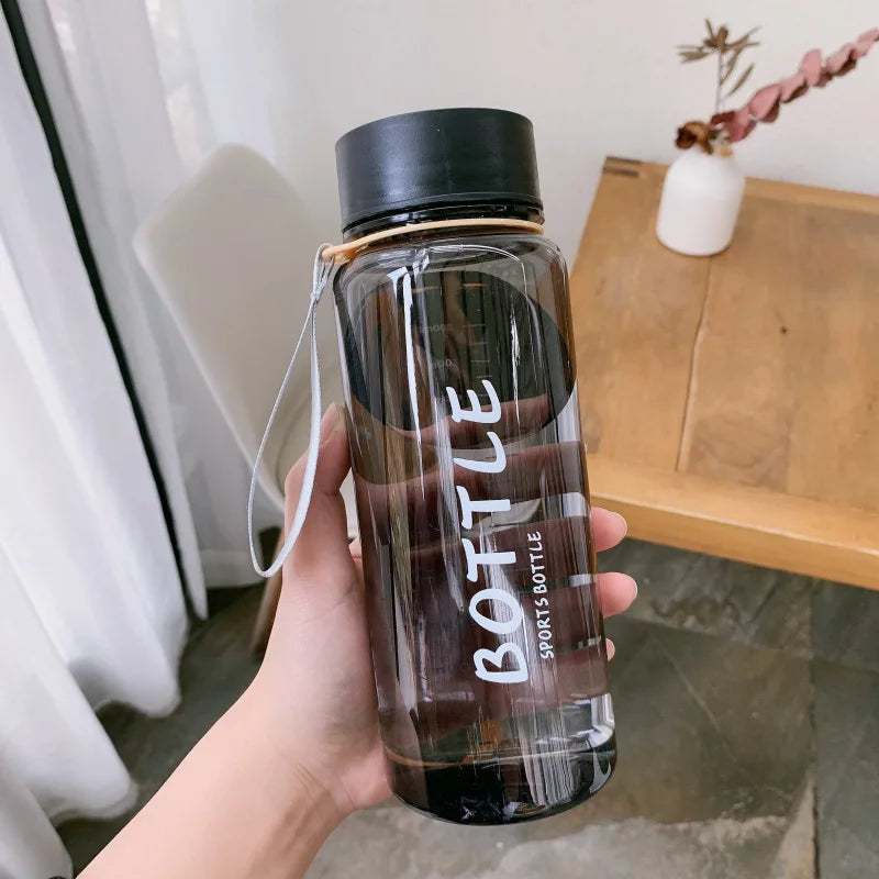 Portable 1000ML Water Bottle Outdoor Sports Bike Safety PC Plastic BPA Free Drinkware Tea Cup Birth Gift Men Adults Leak-proof