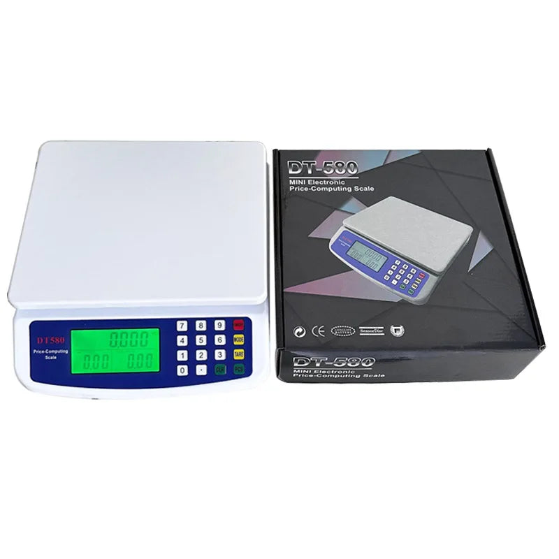 30KG /1G Electronic Scale High-Precision LCD Digital Scale Kitchen Weighing Platform Scale Rechargeable /Battery Food Scales