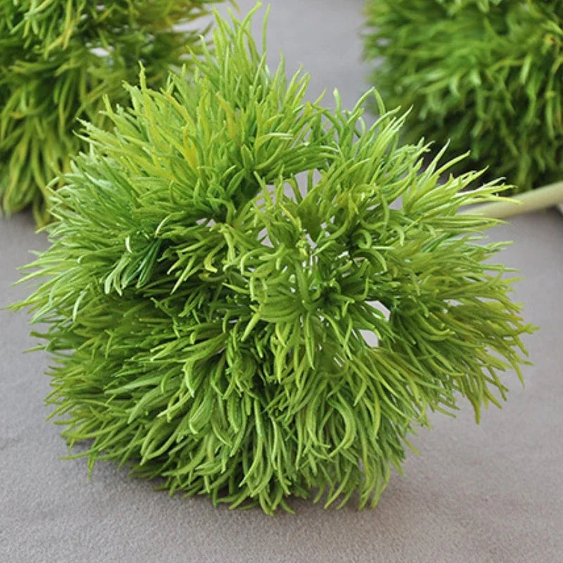 34CM Green Hairball Green Stone Bamboo Artificial Green Plant Simple Modern Home Decoration Flower Arrangement Ornament