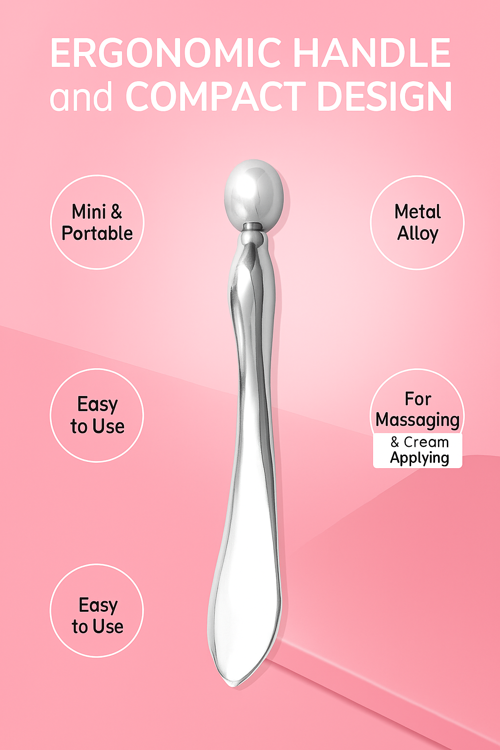 Eye/Face Cream Applicator Cosmetic Spatula Beauty Spoon Roller Massage Stick Anti Wrinkle Facial Lifting Alloy Face Skin Care