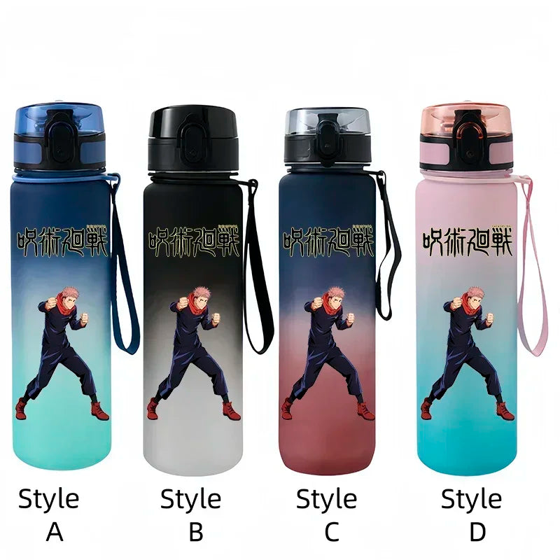 Jujutsu Kaisen Peripheral Cartoon Animation Water Bottle Sports Plastic Student Children Large Capacity 650ml Water Cup