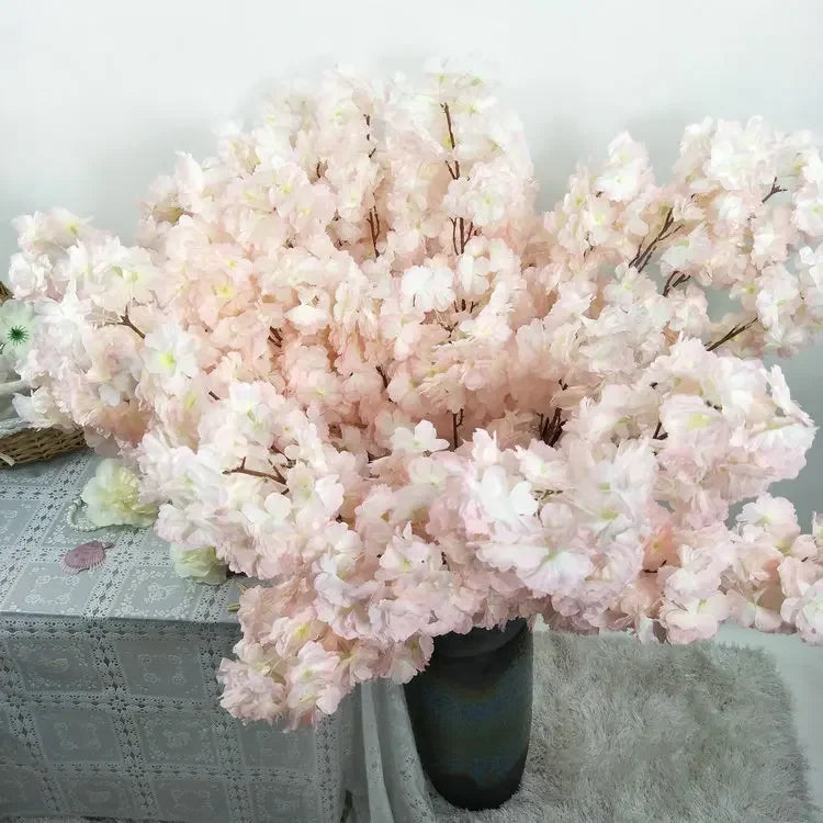 110cm Cherry Blossom Branch Artificial Flower Cherry Blossom Wedding Deacor Flower Arrangement Home Decoration Silk Flower