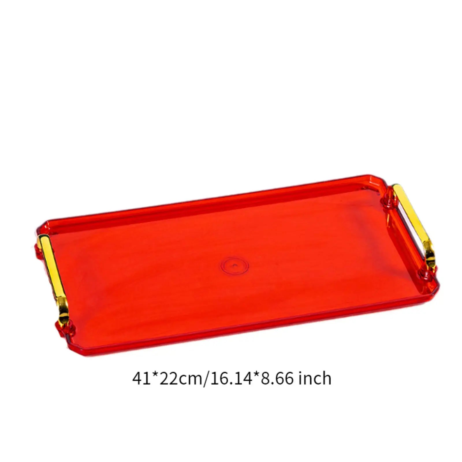 Rectangular Serving Tray with Handle Cosmetic Jewelry Dish Bathroom Decorative Tray Table Storage Organizer for Home Hotel