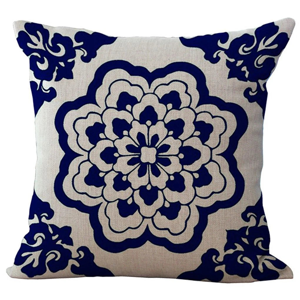 Reusable Cushion Case Cover Classical Double Sided Pattern Sofa Wear-resistant Hug Pillowcase Home Decor  Type 3