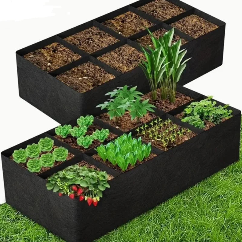 4/8 Grids Felt Grow Bag Flower Plant Pot for Vegetable Tomato Potato Mushroom Growing Planter Garden Flower Planting Pots