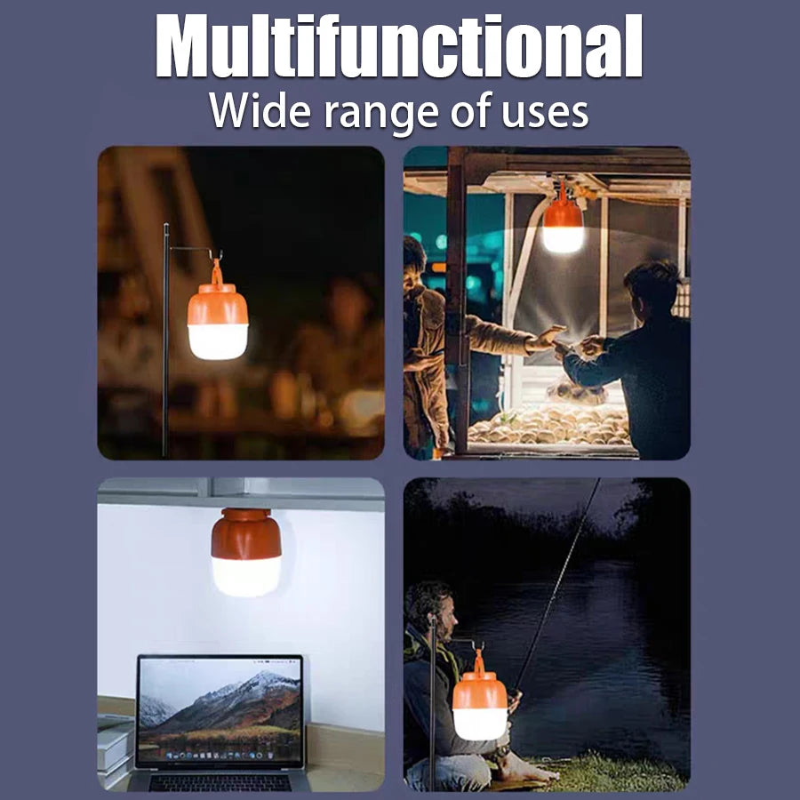 Mini Portable Halloween Pumpkin Lantern USB Rechargeable Tent Lamp COB Floodlight Outdoor Emergency Lighting Decoration Lamp