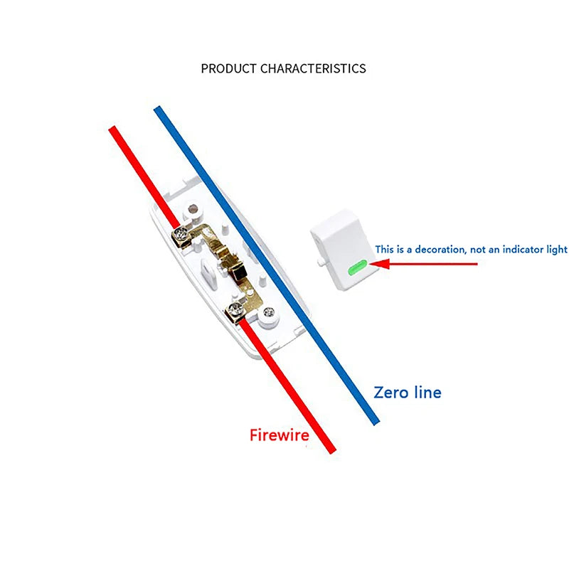 1 Pc Classic White Light Switch Inline ON/OFF for Home Table Bedside Lamp Desk Cord Cable Electrical Accessories