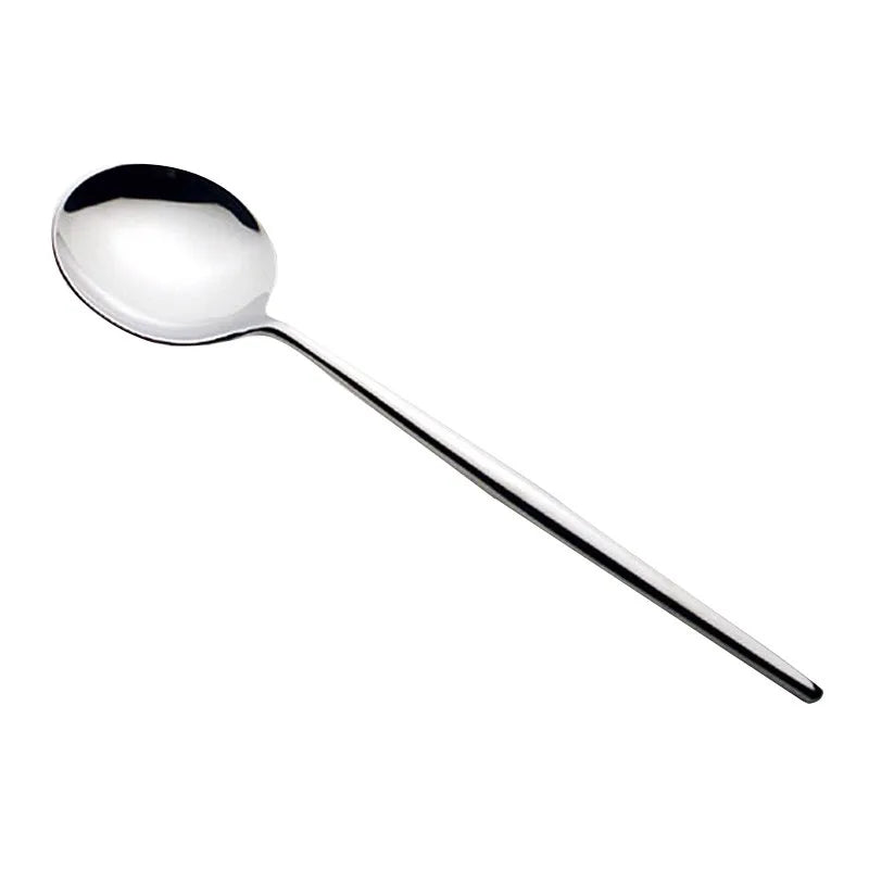 Mirror-polished Stainless Steel Western Tableware Set Four-piece Steak Knife Fork and Spoon Set for Home Use