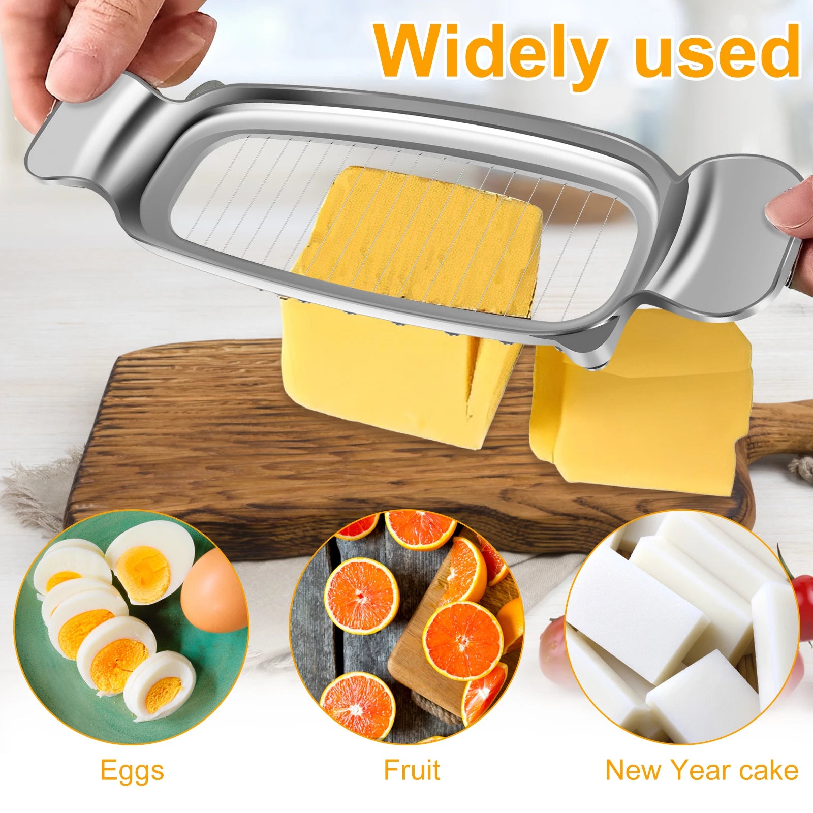 Butter Slicer Cutter Stainless Steel Cheese Slicer Multipurpose Wire Cheese Slicer Handheld Butter Slicing Tool Kitchen Gadgets