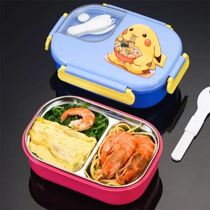Pikachu Pokemons Girl Boy Cartoon Lunch Boxs Student Charmander Portable Bento Case Insulated Lunch Box Kids Birthday Cute Gift