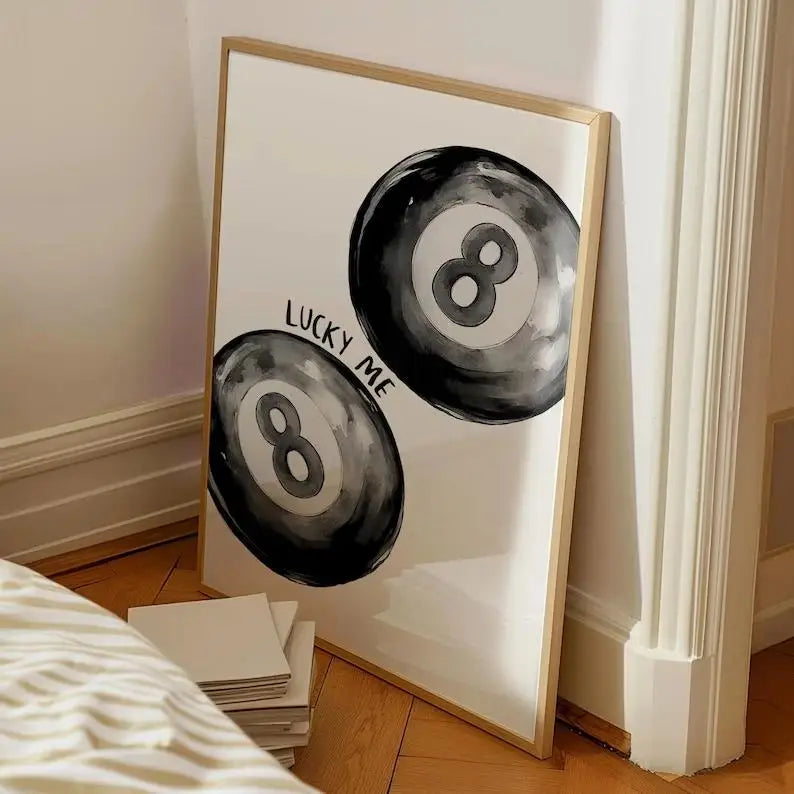 Billiards Black Eight Cheetah Lip Print Wall Art Prints Canvas Painting Poster Picture For Living Room Home Decor