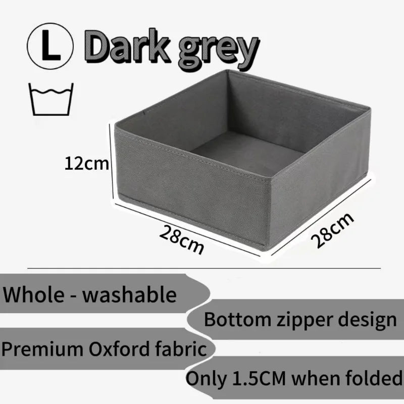 Drawer Organizers Foldable Clothes Dresser Organizer Bins Fabric Closet and Storage Drawer Dividers for Clothing Socks Belts