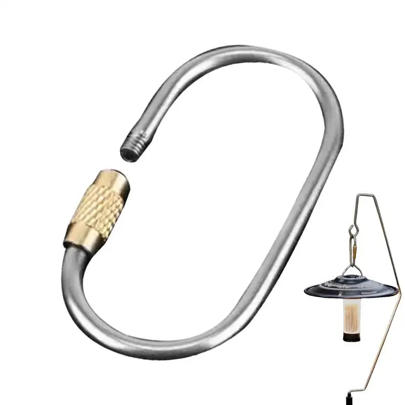 Keychain With LockKey Chain Gold Color Camping Carabiner Survival Camping Equipment Buckles Hooks Key Ring Accessories