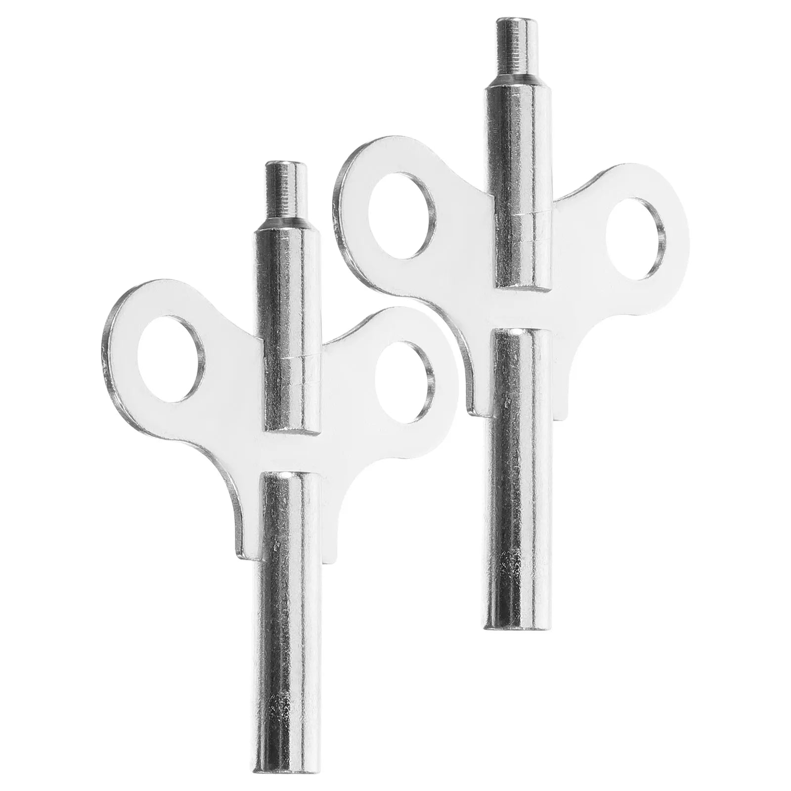 2pcs Clock Winding Key Steel For Wall Grandfather Desk Clocks Timeclock Keys Repair Kit Mechanical Parts Accessories