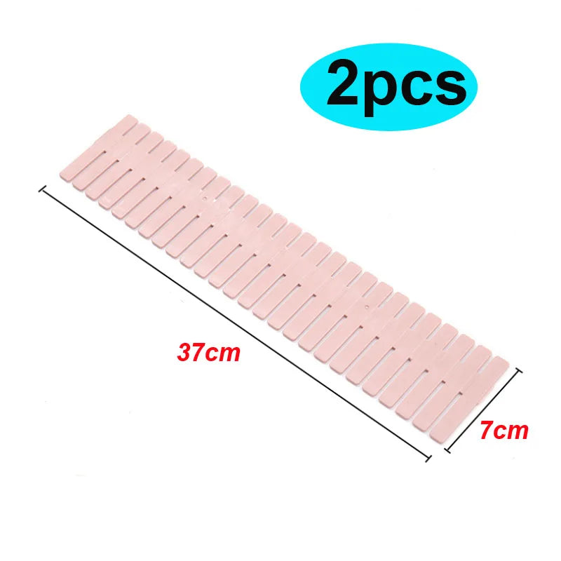 2PCS Grid Drawer Adjustable Separator Divider Cabinet Household Socks Underwear Organize Necessities Storage Organizer Tools