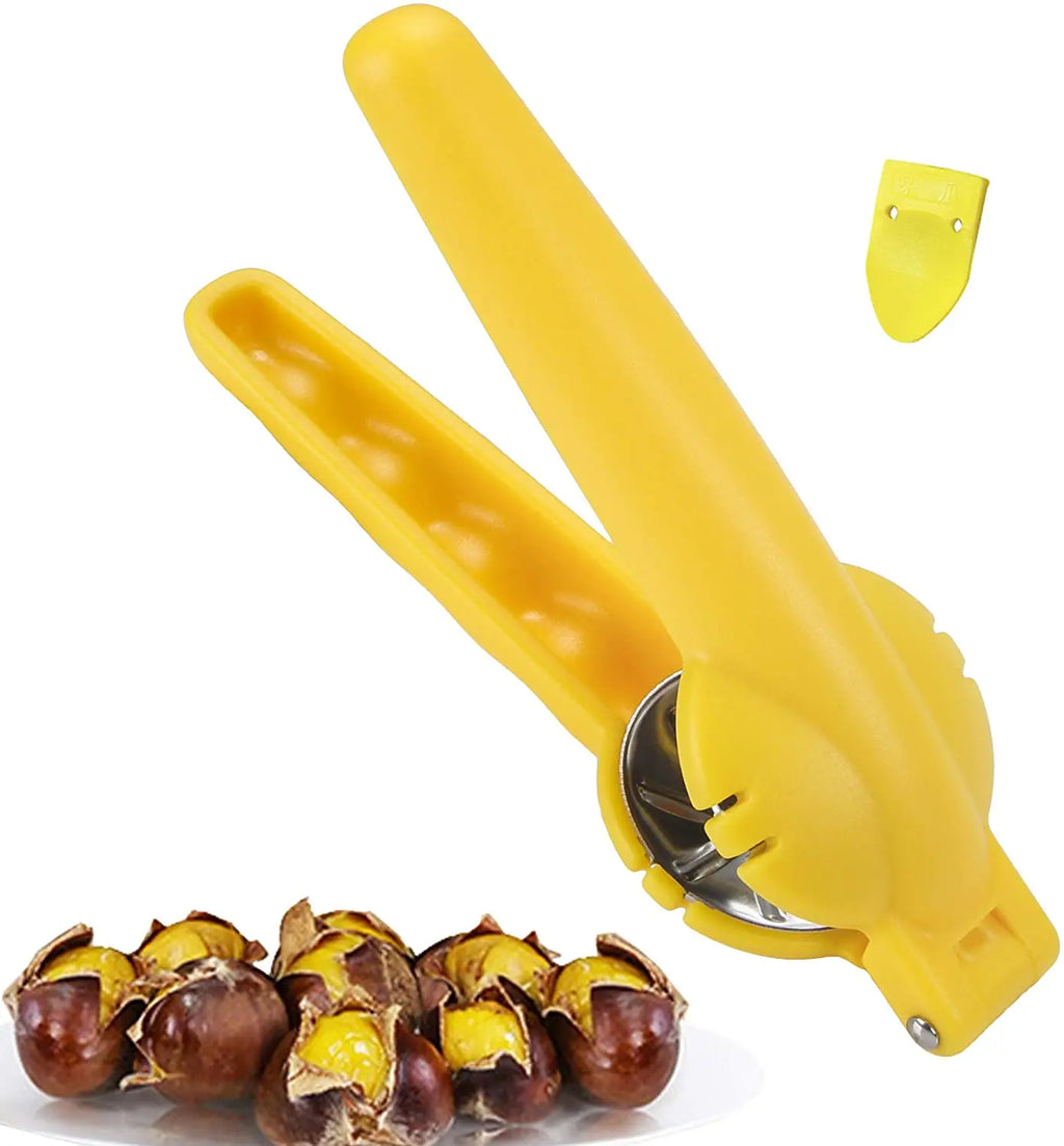 Nut Cracker Sheller Chestnut Clip Cross Open Knife Quick Chestnut Cutter Nut Opener Sheller Walnut Pliers Kitchen Gadgets