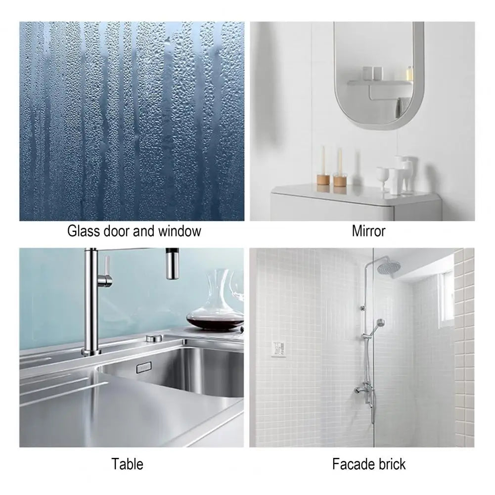 Curved Widened Handle Wiper Mini Countertop Tpr Scraper for Bathroom Glass Portable Scratch-free Wipe Tool for Effortless