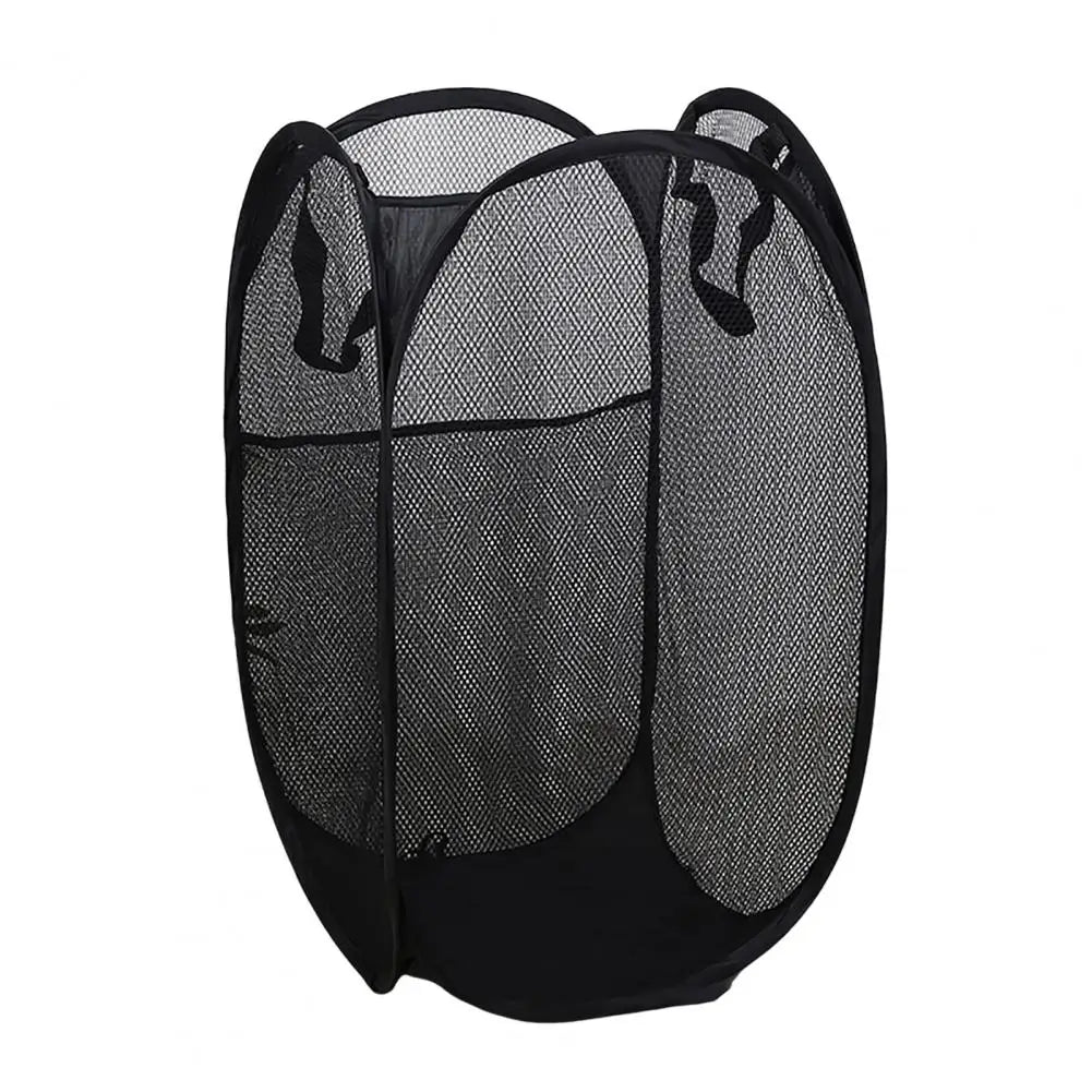 Foldable Laundry Basket with Handle Cloth Mesh Dirty Clothes Hamper Storage Basket Toy Storage Laundry Organizers Storage Pouch