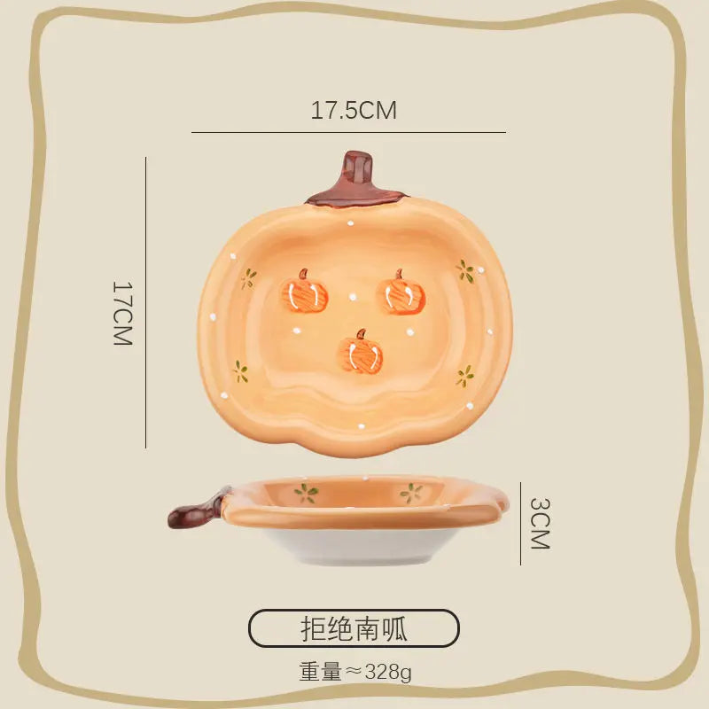 Cute Ceramic Fruit Dessert Plate, Cake  Ceramic Bowl , Snack Dim Sum Plate, Dinner Plate, Cartoon Strawberry Plate