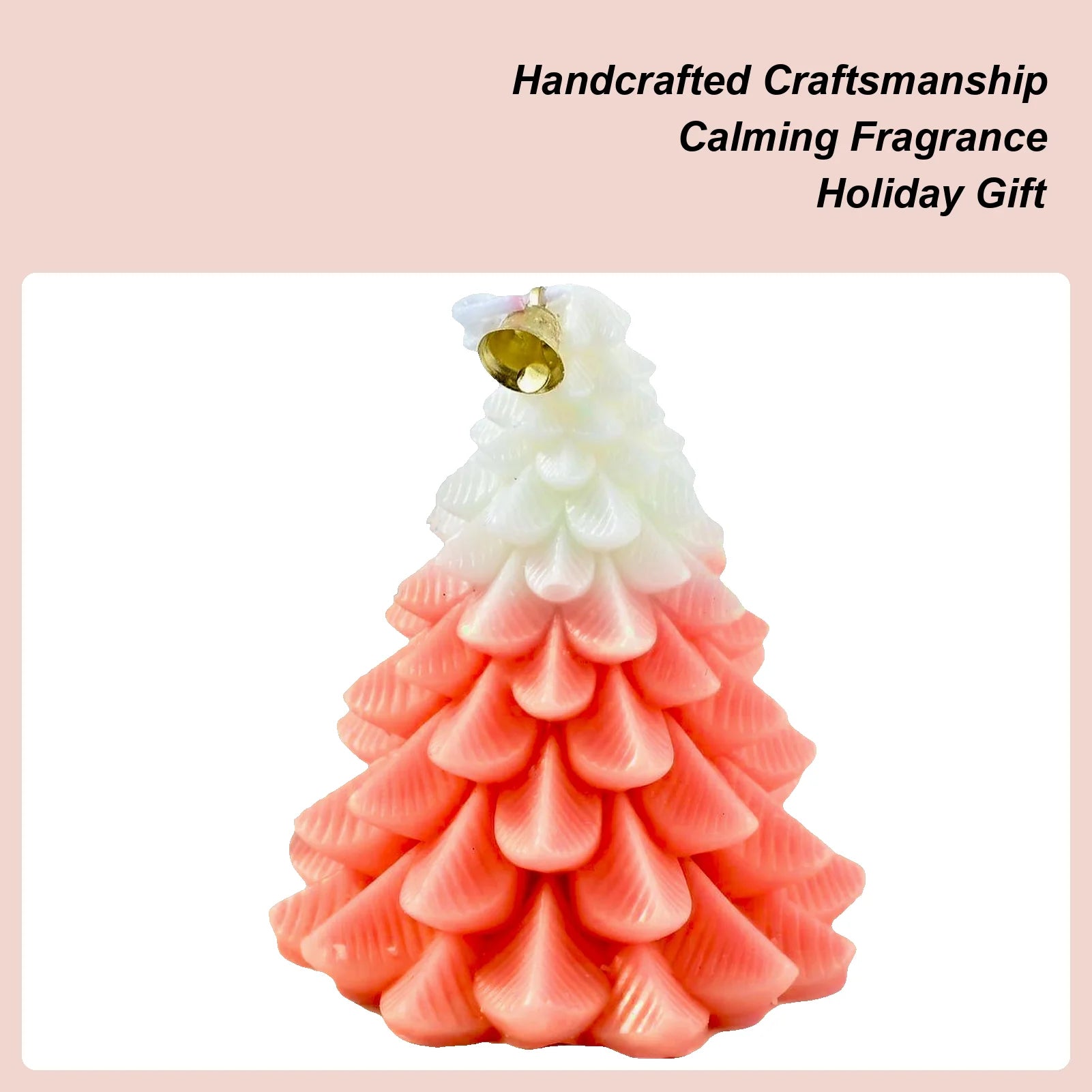 Christmas Candles Tree Shaped Long Lasting Burn Time Decor Winter Candle For Christmas Halloween Party Birthday Holiday Wedding