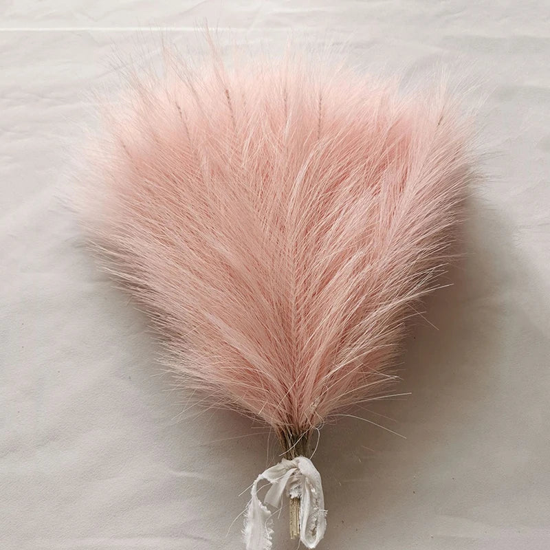 10/20pcs Simulated Reed Feather Pampas Grass Home Porch Wedding Party Garden Decoration Flower Vase DIY Accessories False Plant