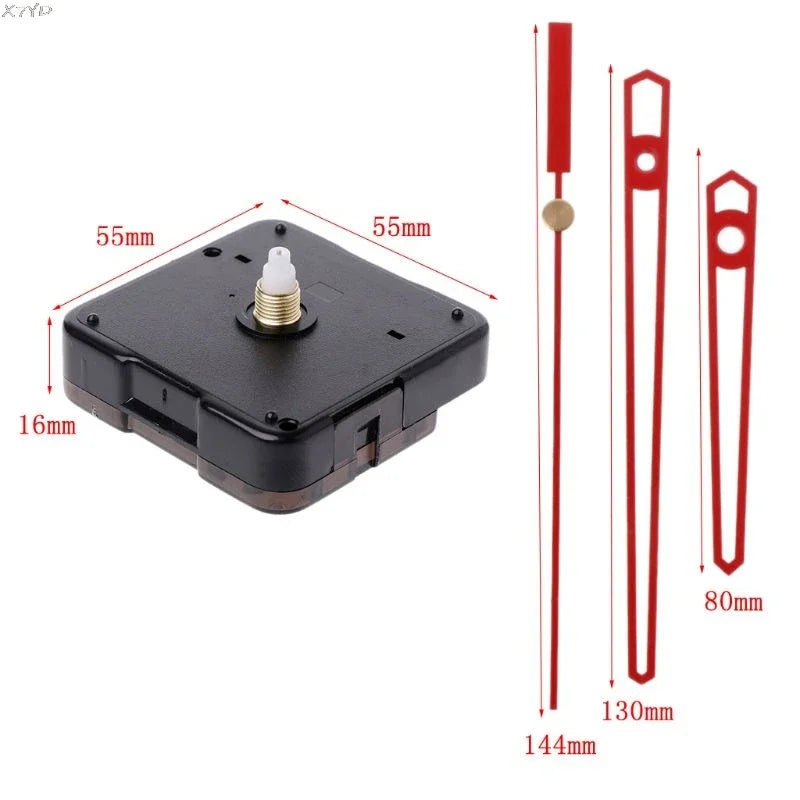 Clock Movement Mechanism Hands Wall Repair Tool Parts Silent Set DIY Red 41#