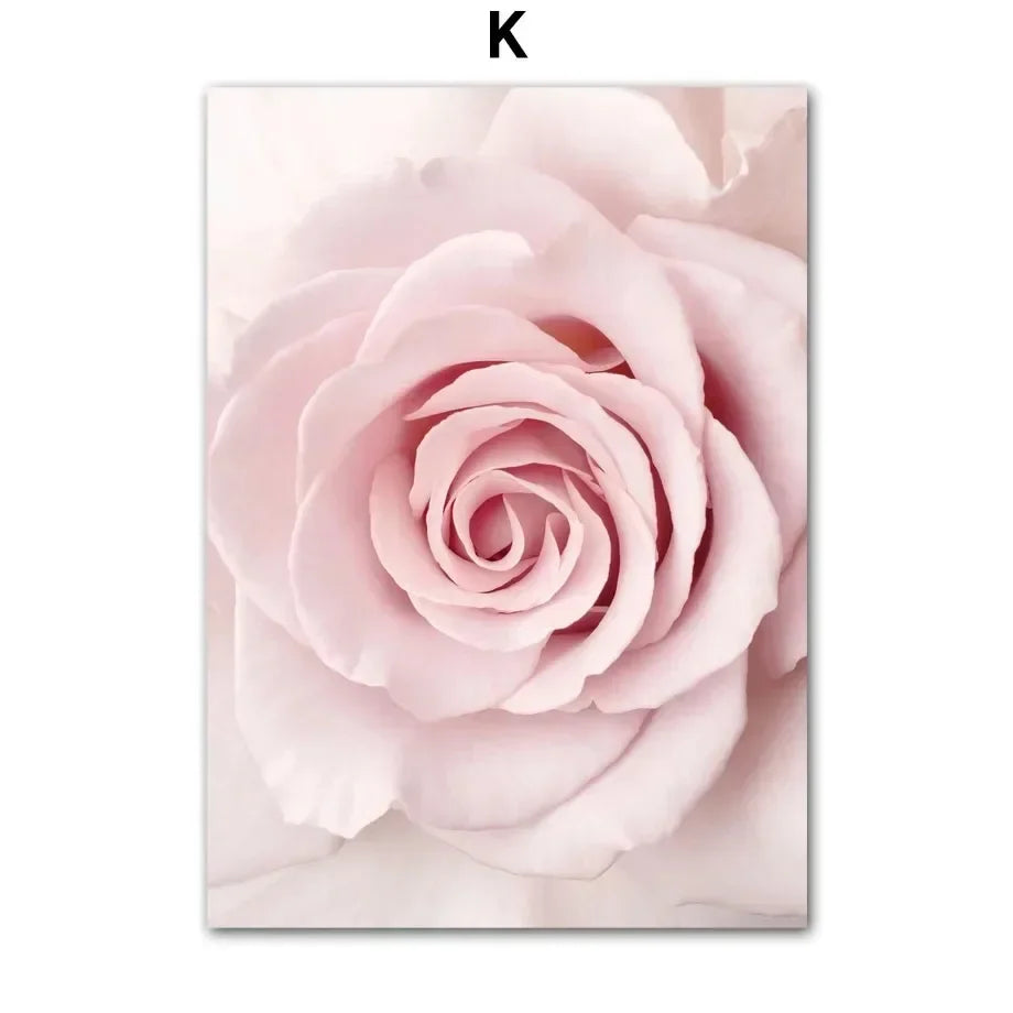 Pink Sakura Spring Paris City Landscape Rose Peony Canvas Paintings Poster Wall Art Pictures for Living Room Bedroom Home Decor