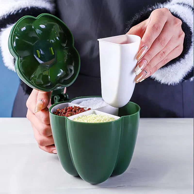 1Pc Plastic Creative Seasoning Jar Container Spice Rack Organizer Outdoor Camping Seasoning Bottle Kitchen Gadget Set