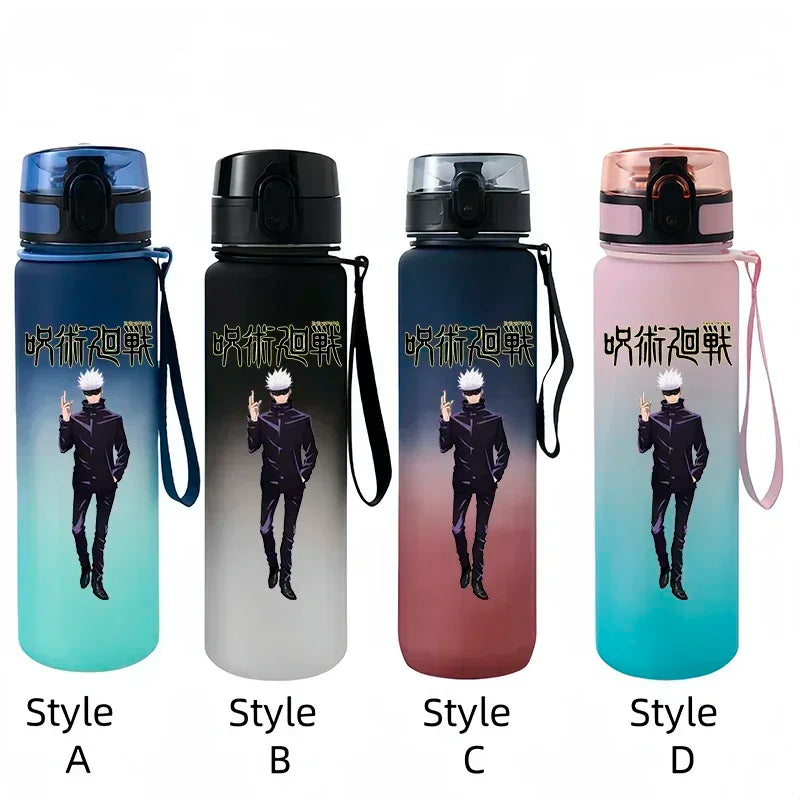 Jujutsu Kaisen Peripheral Cartoon Animation Water Bottle Sports Plastic Student Children Large Capacity 650ml Water Cup