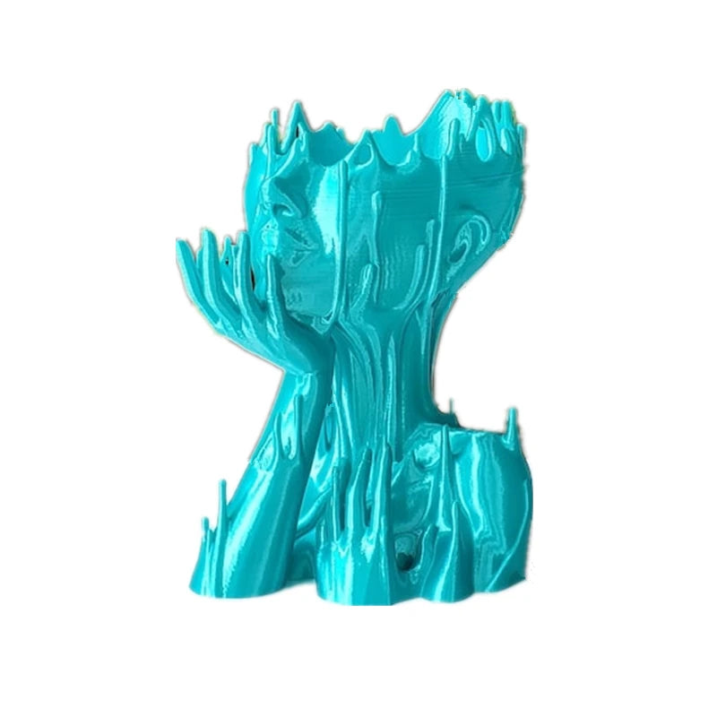 MELTED GIRL Planter Succulent Plant Flower Pot Resin Container With Drain Holes Flowerpot Figure Garden Decor Tabletop Ornament