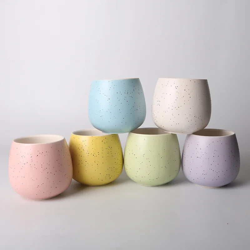 Ceramic Succulent Flowerpot With Hole Small Desktop Decor Mini Fleshy Florets Pots For Home Garden Office Vase Decor