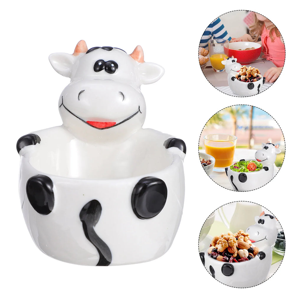 1Pcs Ceramic Bowl Cartoon Animal Shape for Dessert Breakfast Cold Hot Dishes Food Container Practical Home Tableware
