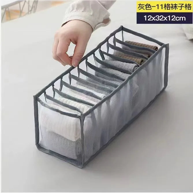 1pc Underwear Drawer Organizer Storage Box Foldable Closet Organizers Drawer Divider Storage Boxes For Underpants Socks Bra