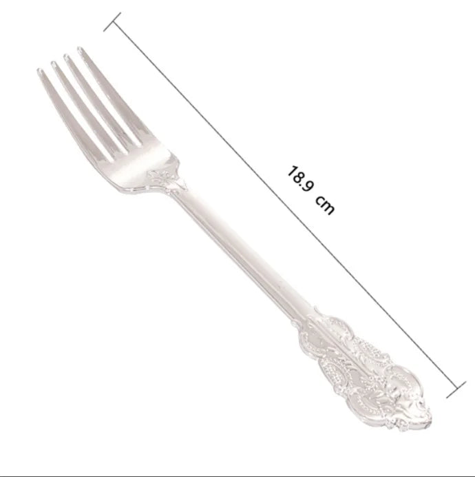 Gold Plastic Silverware Heavy Duty Elegant Disposable Utensils Gold Plastic Cutlery Set Forks Spoons for Dinner Parties Weddings