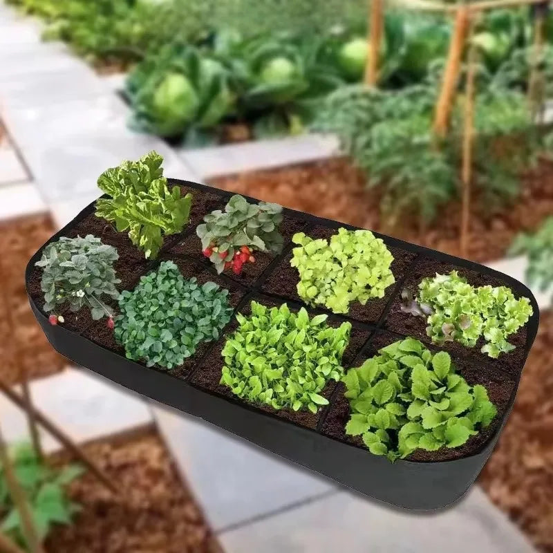 4/8 Grids Felt Grow Bag Flower Plant Pot for Vegetable Tomato Potato Mushroom Growing Planter Garden Flower Planting Pots