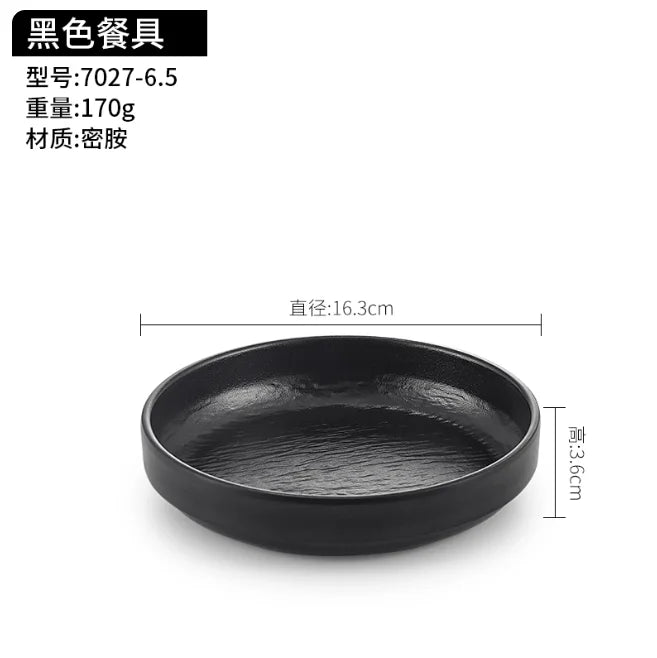 1pc Melamine Cooked Food Dish Hotpot Restaurant Tableware Plate Cold Dishes,braised Meat Dishes Display Plate Buffet Tray