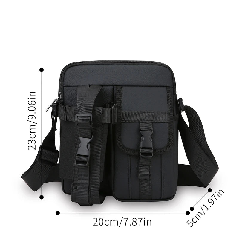 Outdoor Tactical Crossbody Bag Nylon Hiking Phone Water Bottle Pouch Sport Tool Equipment Package Climbing Camping Sling Bag