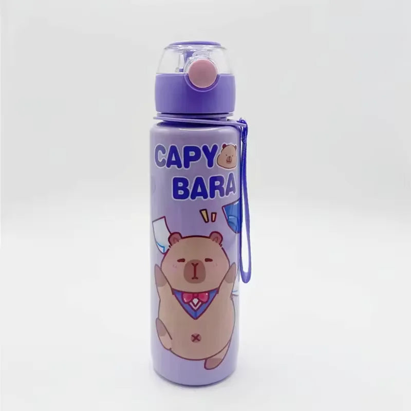 700ml Leak-Proof Water Bottle Visually Appealing Bear Water Bottle with Carry Strap - Portable for Sports & Fitness BPA Free