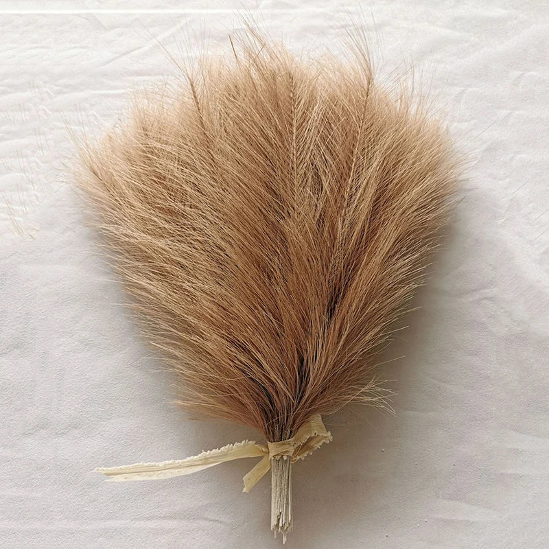 10/20pcs Simulated Reed Feather Pampas Grass Home Porch Wedding Party Garden Decoration Flower Vase DIY Accessories False Plant