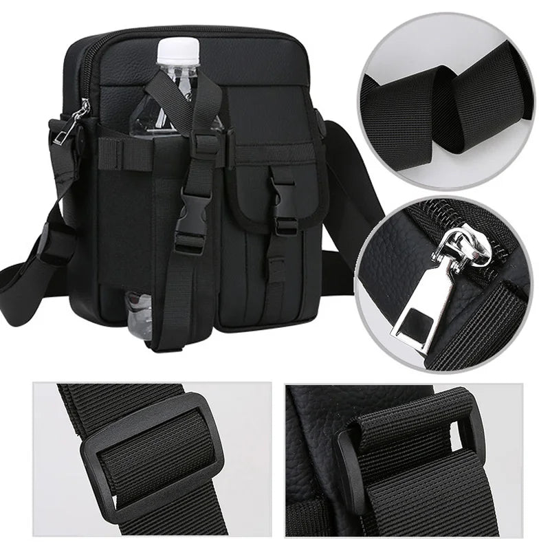 Outdoor Tactical Crossbody Bag Nylon Hiking Phone Water Bottle Pouch Sport Tool Equipment Package Climbing Camping Sling Bag
